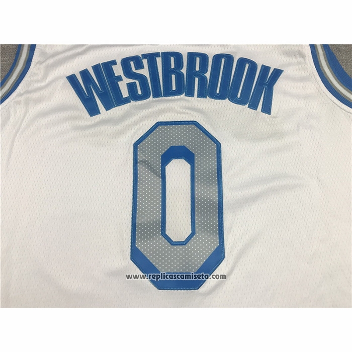 Camiseta Los Angeles Lakers Russell Westbrook #0 Ciudad 2020-21 Blanco